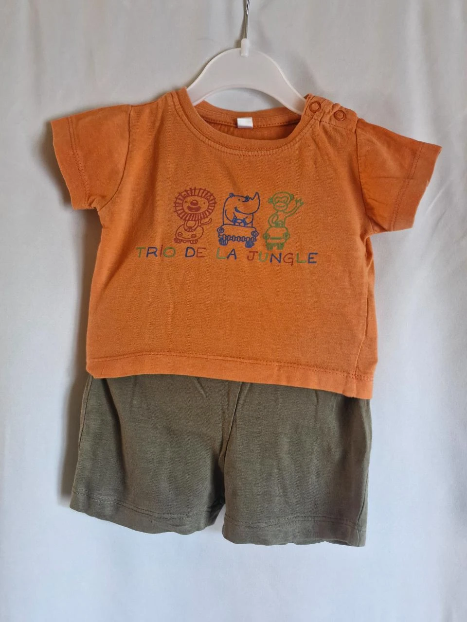 Ensemble 2 pièces bébé garçon - T-shirt manches courtes + Short - Taille 3 mois